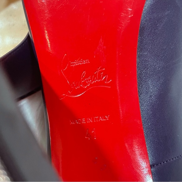 Christian Louboutin Rolandzip Purple Leather Heels - Picture 7 of 11